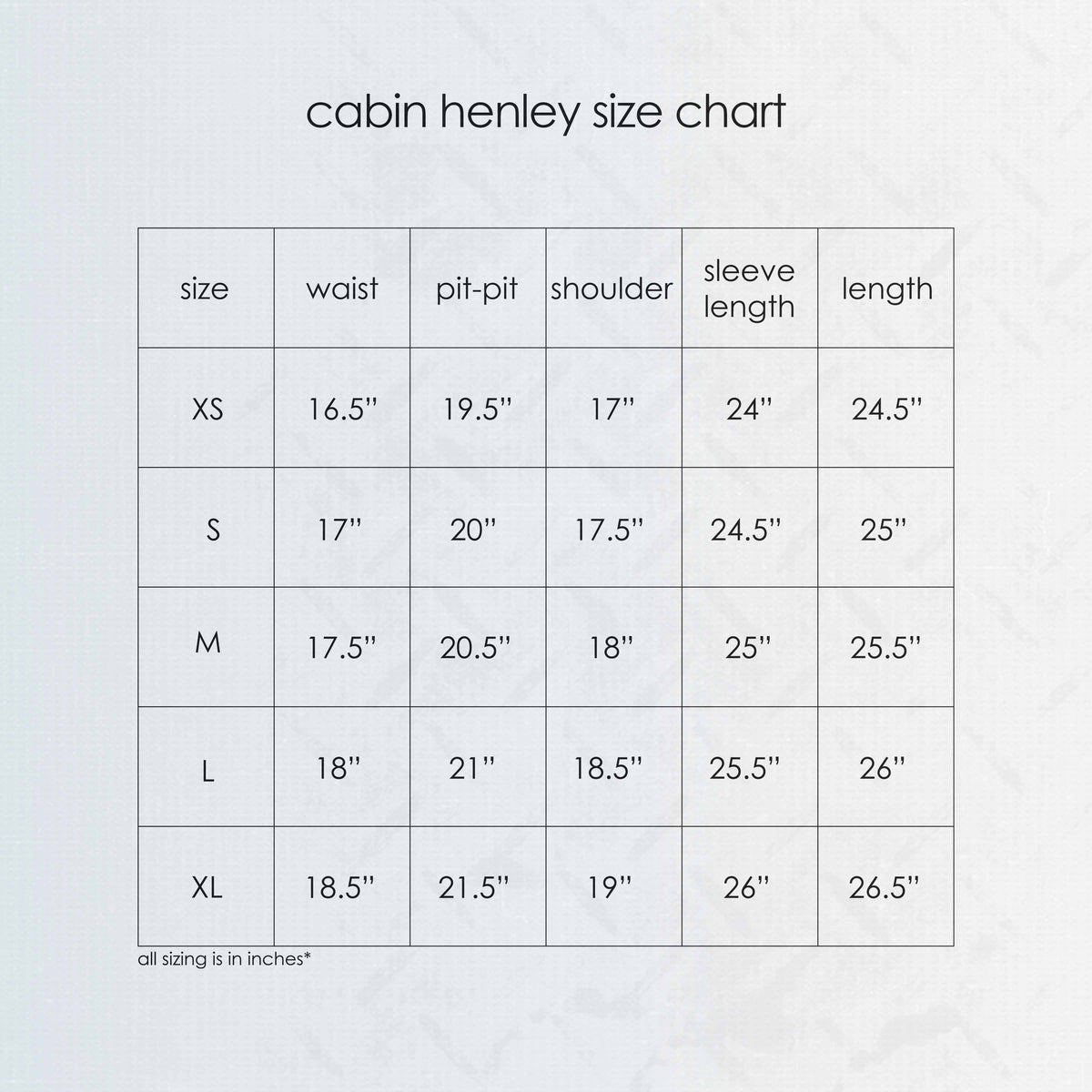 SIZE GUIDE